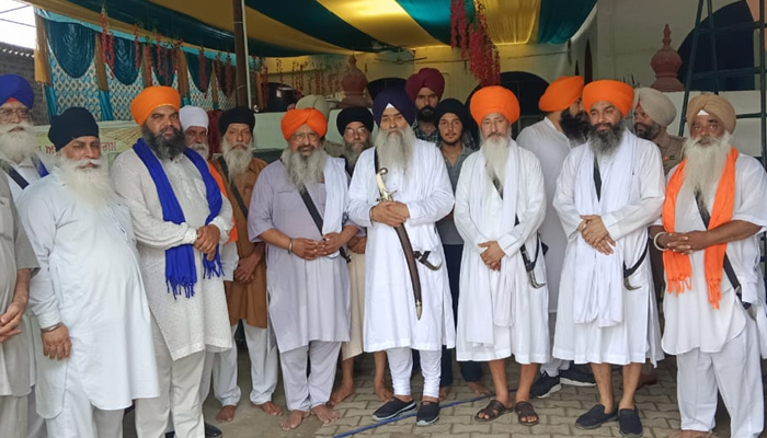 Jathedar Singh Sahib Giani Raghuveer Singh Ji of Shri Akal Takht Sahib Ji arrived at Dera Bunga Sahib Village Tajewal.